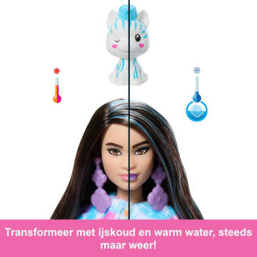 Barbie Cutie Reveal Zebra, Pop En Accessoires, Color Dream Serie Met 10 Verrassingen - Imagen 4 de 6