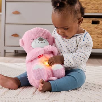 Fisher-Price Schlummer-Otter, Pinkes Plüschspielzeug Für Babys, Spieluhr Mit Atembewegungen - Image 2 of 6