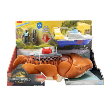 Fisher-Price Imaginext „Jurassic World: Die Wiedergeburt“ Wasserjäger Schnapp-Mosasaurus Dinosaurier-Spielzeug Spielset - Image 2 of 6