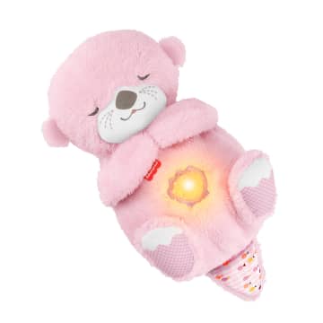 Fisher-Price Schlummer-Otter, Pinkes Plüschspielzeug Für Babys, Spieluhr Mit Atembewegungen - Image 1 of 6