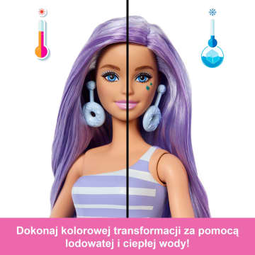 Barbie Pop Reveal Seria Stylowy deser Lalka, figurka zwierzątka i akcesoria Zestaw fioletowy Zabawka 3+ - Imagen 4 de 6
