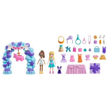 Polly Pocket Doğum Günü Partisi Paketi, Bebek Ve Evcil Hayvan Oyun Seti, Moda Ve Yiyecek Temalı Aksesuarlar, Seyahat Oyuncağı - Image 5 of 5