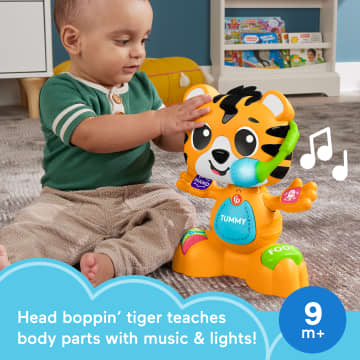 Fisher-Price Link Squad Bop & Groove Tiger Baby Learning Toy With Music & Lights, Queens English Version - Image 2 of 6