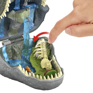 Jurassic World: Die Wiedergeburt, Kleines Abenteuer-Spielset in Form Eines Tyrannosaurus Rex-Kopfes, Interaktive Funktionen Und Figuren - Image 3 of 6