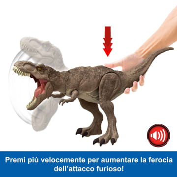 Jurassic World Attacco Selvaggio T-Rex Dinosauro - Image 3 of 6