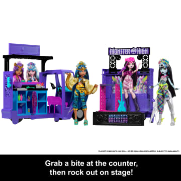 Monster High Draculaura Doll And Fangtastic Rockin’ Food Truck Playset With 13+ Themed Accessoriescessories - Image 3 of 6