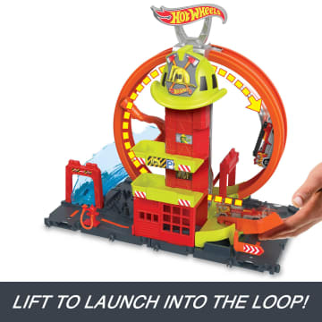 Hot Wheels City Super Loop Fire Station Playset, Track Set With 1 Toy Car - Image 3 of 8