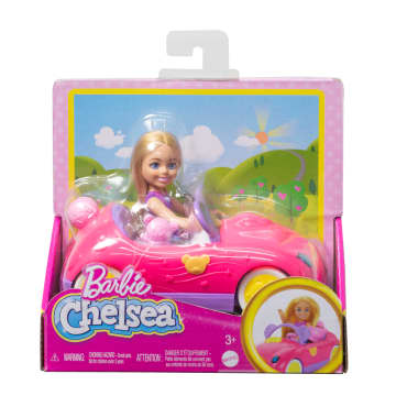 Barbie Chelsea Vehicle Set With Blonde Small Doll, Toy Car & Teddy Bear Accessory - Image 6 of 6