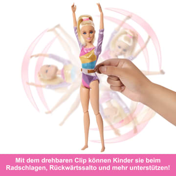 Barbie-Turnspaß-Spielset Mit Blonder Modepuppe, Schwebebalken, Mehr Als 10 Zubehörteilen Und Drehfunktion - Image 3 of 6