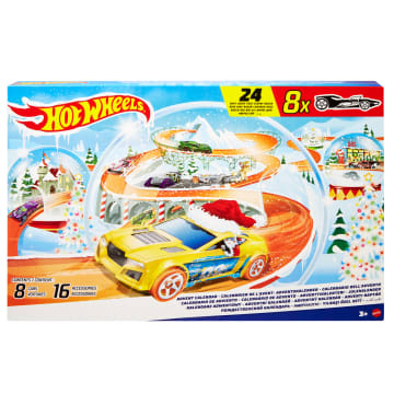 Hot Wheels Calendario De Adviento De 2024, Ocho Coches De Juguete De Hot Wheels Y 16 Accesorios (24 Componentes En Total) - Imagen 6 de 6