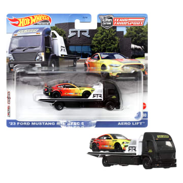 Hot Wheels Team Transport Truck & Race Car, Gift For Racing Collectors - Image 2 of 9