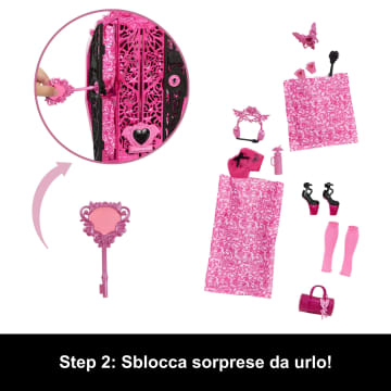 Monster High Segreti Da Brivido Misteri Mostruosi Playset, Draculaura Bambola Con Oltre 19 Sorprese - Image 4 of 6