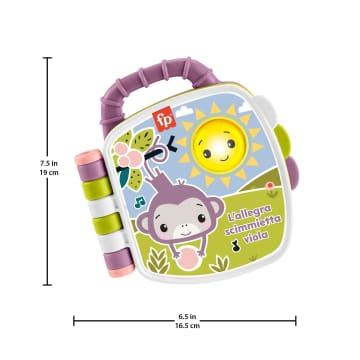 Fisher-Price Il Libro Delle Canzoncine Della Scimmietta Viola Per Neonati E Bambini Con Luci E Suoni, Versione Italiana - Image 5 of 6