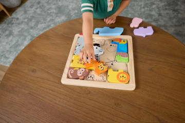 Fisher-Price-Puzzle Animaux En Bois-Tri De Formes Avec 13 Pièces - Bild 4 von 6