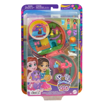 Compacto Mundo Sorpresa Perrito En Moto De Polly Pocket Con 2 Muñequitas Y Una Mascota, Juguete De Viaje Con Accesorios De Animal Y Vehículo - Image 6 of 6