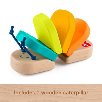 Fisher-Price Wooden Clacker Caterpillar Developmental Activity Rattle Toy For Baby, 1 Wood Piece - Image 4 of 5