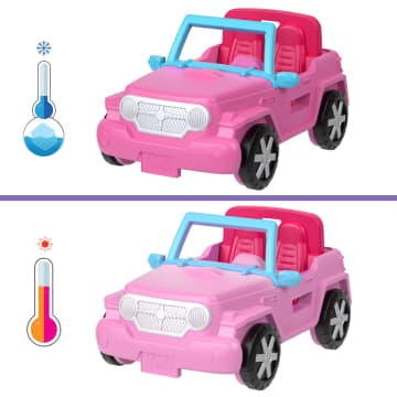 Barbie Mini Barbieland Set Met Pop En Voertuig, Pop (Bijna 4 Cm) En Suv Met Kleurverandering En Tentaccessoire - Image 3 of 5