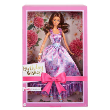 Barbie Muñeca Morena Con Vestido De Flores Signature Deseos De Cumpleaños - Imagen 1 de 6