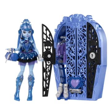 Monster High Straszysekrety Lalka Abbey Bominable Seria 4 Potworne Zagadki Zestaw Z Lalką, Szafą I Akcesoriami - Image 1 of 6