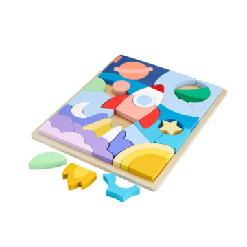 Fisher-Price Houten Ruimteblokkenpuzzel Voor Kleuters, 42 Houten Blokken - Image 5 of 6