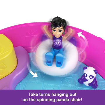 Polly Pocket Bubble Tea Panda Compact With 2 Micro Dolls And Pet Panda, Animal Toy With Food Accessories - Image 4 of 5