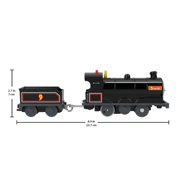 Thomas & Friends Donald Motorized Toy Train Engine With Cargo Car For Preschool Kids - Image 5 of 6