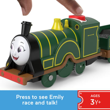 Thomas & Friends Talking Emily Toy Train Motorized Engine With Phrases & Sounds, 3 Pieces, Uk English Version - Image 2 of 5