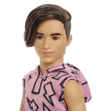 Barbie Ken Fashionistas Puppe Im Hoodie Mit Blitzen, Braune Haare, Hose, Für Kinder Von 3 Bis 8 Jahren - Bild 3 von 6