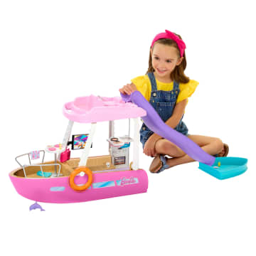 Barbie-Bateau De Rêve-Coffret Bateau, Piscine, Toboggan, Accessoires - Image 1 of 6