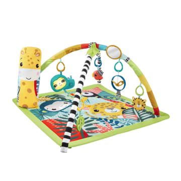 Fisher-Price 3-In-1 Regenwoud Babygym Met Buikligtrainer En 6 Babyspeeltjes, Van Baby Tot Peuter - Image 1 of 8