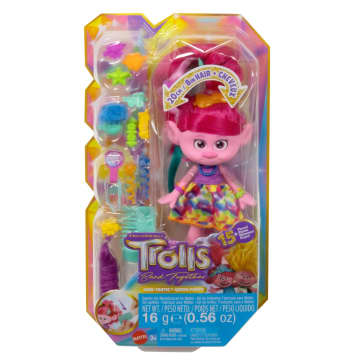 Dreamworks Trolls Band Together Hair-Tastic™ Queen Poppy Fashion Doll & 15+ Hairstyling Accessories - Image 6 of 6