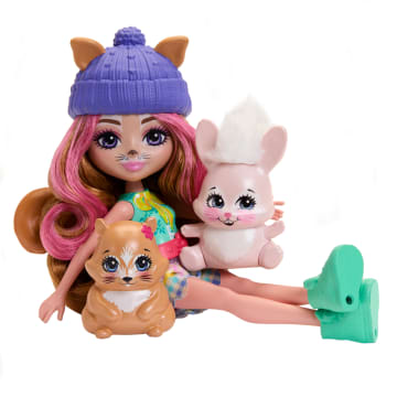 Enchantimals 2-In-1 Konijn-En-Eekhoorn Pop Met 2 Dierenvriendjes, Speelgoed Met Modeaccessoires - Imagen 3 de 3