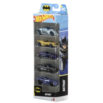 Hot Wheels 5'Li Batman Araba Seti, Batman Temalı 5 Adet 1:64 Ölçekli Oyuncak Araba - Image 1 of 5