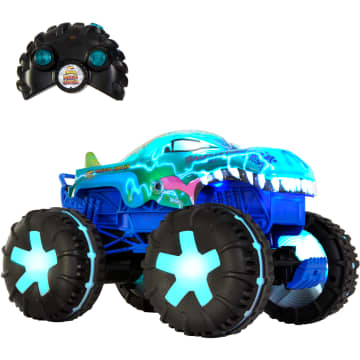 Hot Wheels Monster Trucks 1:15 Scale Mega-Wrex Alive Remote-Control Vehicle, Battery-Powered Rc With Interactive Lights & Sounds - Image 1 of 6