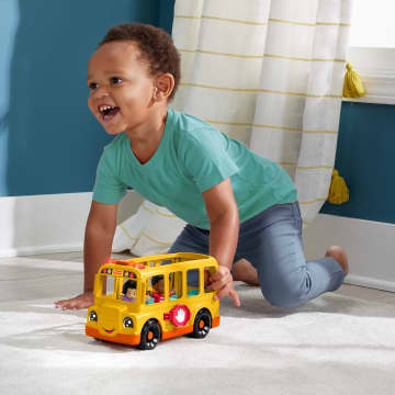 Fisher-Price Little People Schoolbus Muzikaal Peuterspeelgoed Met Licht En Geluid, 2 Figuren - Imagen 2 de 6