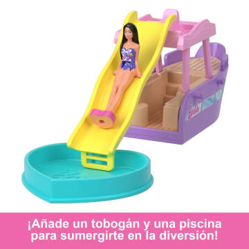 Conjunto De Muñeca Y Vehículo De Mini Barbieland De Barbie Con Muñeca De 3,81 Cm Y Dream Boat Con Cambio De Color - Imagen 5 de 6