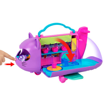 Polly Pocket Kitty Airways Speelset Met 2 Minipoppen En Huisdier, Vliegtuig Reisspeelgoed Met Accessoires - Imagen 4 de 6