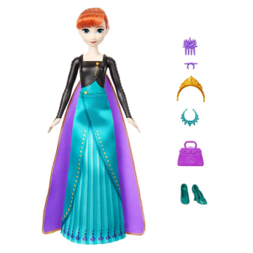 Muñeca De Moda De Anna De Spin & Reveal De Disney Frozen Y Accesorios Con 11 Sorpresas - Imagen 6 de 6