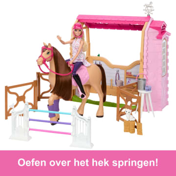 Barbie Mysteries The Great Horse Chase Speelgoedstal, Speelset Met Pop, Speelgoedpaard En Accessoires, Meer Dan 25 Onderdelen - Imagen 5 de 6