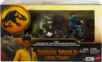 Pack De Historia De Figura De Acción De Kenji De Jurassic World: Teoría Del Caos, Dinosaurios Y Motocicleta - Imagen 6 de 6