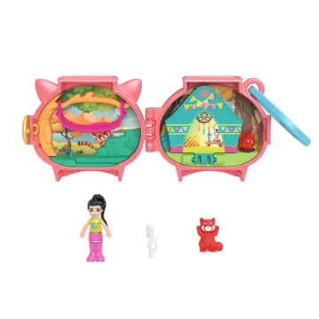 Polly Pocket Pet Connects Red Panda Compact Playset With Doll, Panda Figure & Accessory, Stackable - Image 6 of 6