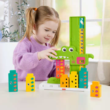 Fisher-Price Matematikçi Timsah, Okul Öncesi Çağdaki Çocuklar Için Eğitici Oyuncak Ve Üst Üste Dizilebilir 10 Blok - Imagen 2 de 6