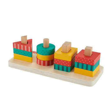 Fisher-Price Houten Vormstapelaar Sorteerspeeltje Voor Peuters, 13 Stukken - Image 4 of 6