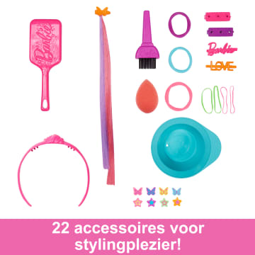 Barbie Deluxe Kappop, Barbie Eindeloos Lang Haar, Blond Regenbooghaar - Imagen 3 de 6