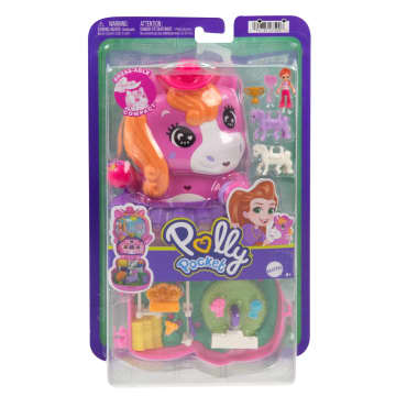 Polly Pocket Midilliyle Rodeo Heyecanı Mikro Oyun Seti, 1 Mikro Bebek Ve Evcil Atlar, Yiyecek Ve Stil Aksesuarlarının Yer Aldığı Seyahat Oyuncağı - Bild 6 von 6