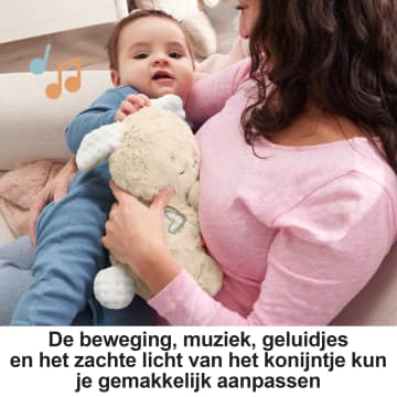 Fisher-Price Kalmerend Konijntje, Pluchen Babyspeeltje En Instelbaar Geluidsapparaat Met Beweging - Imagen 4 de 4