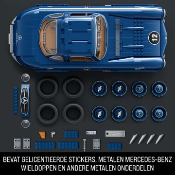 Mattel Brick Shop Hot Wheels Mercedes-Benz 300 Sl Bouwspeelgoedkit (1600 Stuks), Voor Verzamelaars - Image 4 of 6