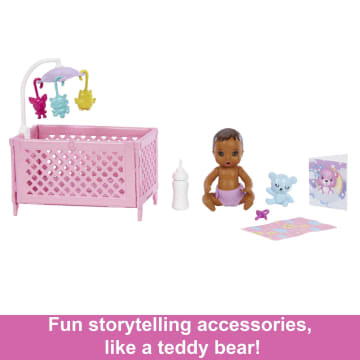 Barbie Skipper Babysitters Playset With Friend Doll, Baby Doll With Sleepy Eyes, Crib And Accessories - Image 5 of 8