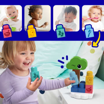 Mega Bloks Fisher-Price Nachtlampje Wakker Worden En Sluimeren Zintuiglijk Blok Speeltje (30 Onderdelen) Voor Peuter - Image 5 of 6