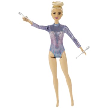 Barbie Rhythmic Gymnast Blonde Doll (12-In/30.40-Cm), Leotard & Accessories - Image 4 of 6